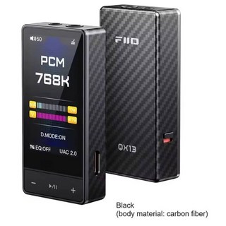 이동식앰프 스피커 FiiO QX13 휴대용 DAC 앰프 헤드폰 ES9027PRO 8채널 2x 900mW XMOS 16코어 10밴드 EQ, Black