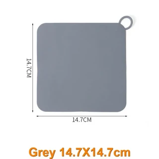 3055 실리콘 바닥 드레인 탈취제 주방 싱크 스트레이너 화장실 냄새 하수구 커버 워터 스토퍼, 02 Grey 14.7X14.7cm