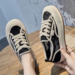 10.21休閒平底鞋，時尚板鞋，厚底透氣網面小白鞋，小香風蕾絲漁夫鞋，休閒運動鞋，2024夏季新款