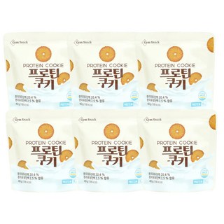 프로틴 과자 칼로리 낮은 단백질 쿠키 살안찌는 정든식품 간식, 6개, 40g