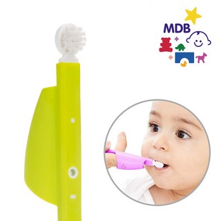 MDB 영유아 핑거 칫솔 10개 /유아 아기 실리콘 칫솔, MDB 핑거 칫솔 보라 7개+연두 3개, 1개