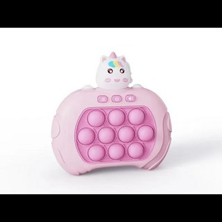 GEEKI 푸쉬팝 게임기 버블 팝 무한 뽁뽁이 피젯 토이 스트레스 해소 장난감 업그레이드된 전자 푸시 퀵 게임 콘솔 LED 디스플레이 스크린 성인 및 크리스마스에 적합, [02] 유니콘, 1개