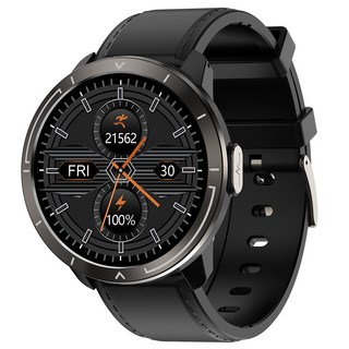 24시간 심박수 혈압 체온 ECG 적외선 산소 측정 스마트워치 IP68 등급 팔찌 선물, 블랙 헤드 + 블랙 가죽, M18PLUS, 20mm