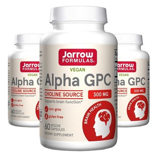 Jarrow FORMULAS 賈羅公式 Alpha GPC素食膠囊 300mg, 60顆, 3罐