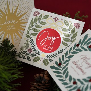 크리스마스 성탄 카드 세트, 02.모던정사각 세트