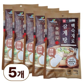 약제천궁 삼계탕재료 백숙재료 티백 한방 약재 닭 오리 수육 각종 고기요리 잡내제거 육수 국물재료, 5개, 100g