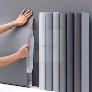 加厚純色自粘墻紙 1.2米寬 防水壁紙 傢具翻新 幼兒園墻貼 宿舍墻紙, 加厚亞麻-經典白,30釐米寬*5米長