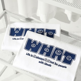 WHAT笑臉 純棉短T 情侶T【Y0914】MIT情侶裝 短袖T恤 班服 團體服