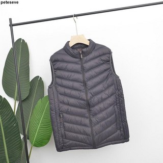 背心馬甲 馬甲男秋冬新款時尚外套寬松輕薄羽絨棉背心坎肩加厚棉服保暖馬夾