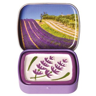 薰衣草香氛石膏鐵盒裝，居家室內擴香，普羅旺斯薰衣草香氛，清新空氣，持久留香, 無味