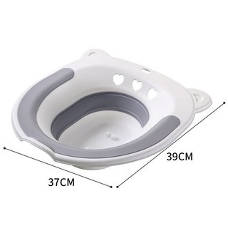 可折疊坐浴盆，附沖洗器，痔瘡泡盆，適用通用馬桶, 灰色(無沖洗器), 1個