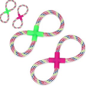 삼땨 반려견 로프장난감 대형견 터그놀이 이갈이용 대형견터그장난감 강아지이갈이용품 강아지운동장난감, 네온그린색