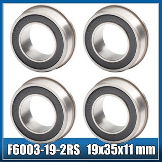 ABEC-1 플랜지 볼 베어링 F6003-RS 정원 카트 휠 베어링 F6003 F6003RS F6003-19-2RS 19x35x11mm 4, [01] 4 개, 1.4 개, 1개