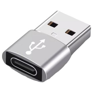TypeC 轉 USB 轉接頭 支援 USB 3.0 傳輸 充電 Carplay, 銀色, 1個, 10cm