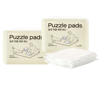 놀로 퍼즐 배변패드 설채현 패드 부분교체형 고흡수 절약형 프리미엄 강아지 25cm x 20cm, 2개