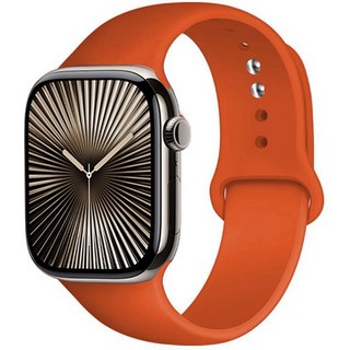 애플워치 호환 실리콘 원버튼 스포츠 스트랩 소프트 밴드 11 10 9 8 7 6 5 4 3 46mm 울트라1/2/3 se1/2/3, 오렌지, 1개