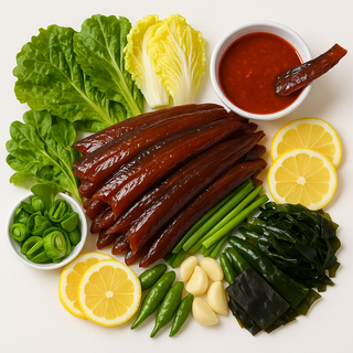 청온수산 산지직송 잡내없는 명품 포항 구룡포 과메기, 1세트, 명품과메기 10미(20쪽) + 야채 해초 초장