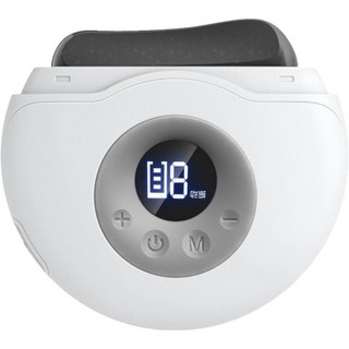 YOGEMDI S3砭石電動刮痧儀 智慧家用臉部按摩儀 便攜式砭石加熱刮痧板, 1個, 白色