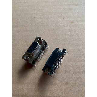 【IF】DB9 CONNECTOR 9pin 母座 90度 D-SUB 連接器 接頭 DIP 9P, 1個, 附銅柱