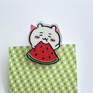 現貨 吉伊卡哇PP夾 IG風 禮品封口夾 零食保鮮夾 文件收納夾 可愛造型夾, 1個, 西瓜吉伊