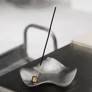 工業風電鍍銀陶瓷線香座 Wave Ceramic Incense Holder 線香適用, 線香(20支)*5=100支