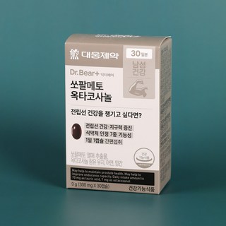 대웅제약 DR BEAR 닥터베어 쏘팔메토 옥타코사놀 (30일분) 남성건강 전립선, 1개, 30정
