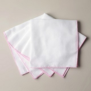 아기코끼리 아기 순면 손수건 10p, 1개, 10개입, 핑크