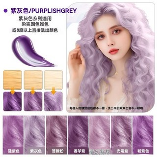 補色洗髮精 護色 增色 矯色 補色乳 染髮 染髮劑, 1個, 02.紫灰色100ML