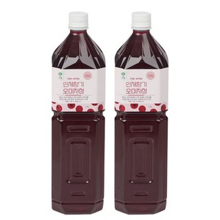 인제향기 생 오미자청 100% [냉장보관 필수] 원액 발효진액 액기스 엑기스 1.5L 대용량 업소 카페용 농장직송 수제 전통방식 물 한방울 넣지않은 100%자연숙성, 2개