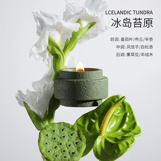 香薰蠟燭 七夕禮物 生日禮物 交換禮物 臥室香氛 持久香氛蠟燭擺件 臺灣出貨, 1個, 冰島苔原