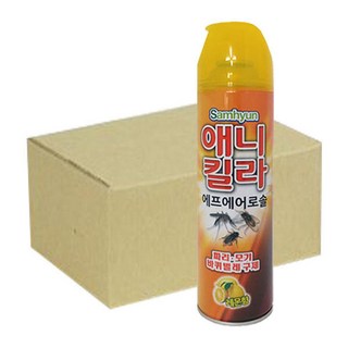 삼현 애니킬라 에프 에어로솔 400ml 1박스 40개 파리 모기 바퀴벌레 레몬향 빠르고 강력한 살충효과