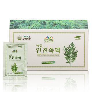 청정지역 무농약 직접 재배한 인진쑥으로 만든 인진쑥즙 80ml 30포, 1개