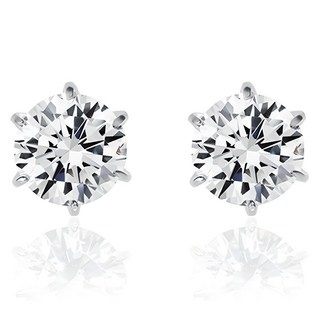 ENCLAIR 女款6爪模擬鑽石耳環 1克拉