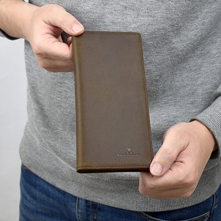 MUMURAI 瘋馬皮對折真皮長夾 NWD27