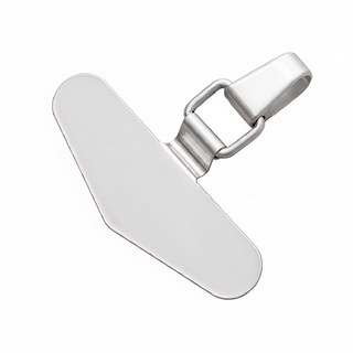 不銹鋼手機掛繩墊片 手機夾片 360旋轉通用 超薄手機掛片, 水滴扣+銀色三角, 1個