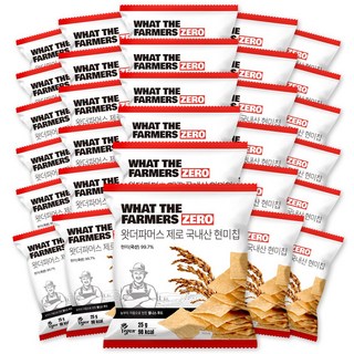 왓더파머스 구운 건강한 저당 다이어트간식 국산 기름 없는 제로 현미칩, 30개, 25g