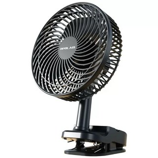 OPOLAR 夾式充電風扇 手推車/車宿/宿舍/露營/釣魚可用, 八吋擺頭風扇黑色10000mah, 八吋擺頭風扇黑色10000mah