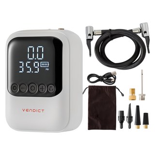 벤딕트 무선 타이어 공기압 주입기 나노 6000mAh, 1개, 화이트