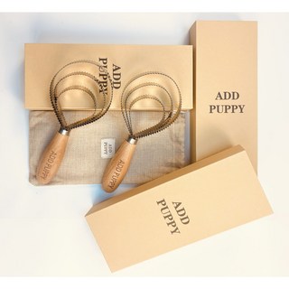 ADDPUPPY 시바견빗 슬리커브러쉬 강아지빗, 1세트, Wood