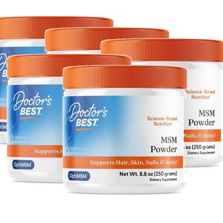 닥터스베스트 엠에스엠 분말 식이유황 Doctor's Best MSM Powder, 5개, 250g