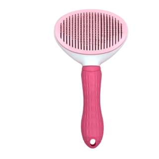 강아지 고양이 원터치 브러쉬 댕냥이 털갈이빗, 분홍색, 2개