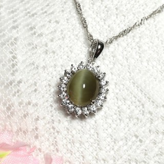 花蓮貓眼玉石項鍊 蜜糖閃貓眼Gma 226 情人節.母親節.女友 灑滿陽光溫暖歲月 無可挑剔的禮物