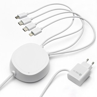 팝폰 4in1(C핀/C핀/8핀/5핀) 업소용 핸드폰 멀티충전기 TC45, C+C+8+5, 1개, 단일