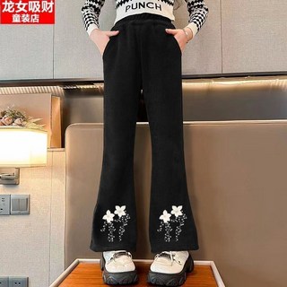 【秋冬兒童保暖褲子】女童喇叭褲2025年春秋新款兒童洋氣燈芯絨褲子女孩韓版長褲外穿潮
