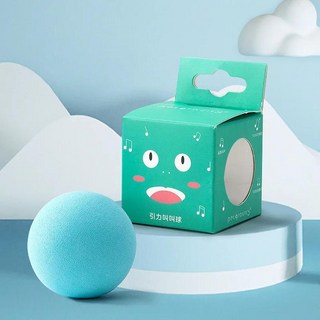 플러시 스마트 볼 인터랙티브 고양이 전기 훈련 새끼 터치 소리, 1개, 4.EVA Blue