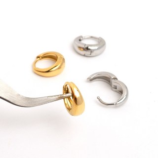 [엔비즈] 써지컬스틸 볼륨링 후프 이어링(소) 12mm 써지컬 악세사리 부자재