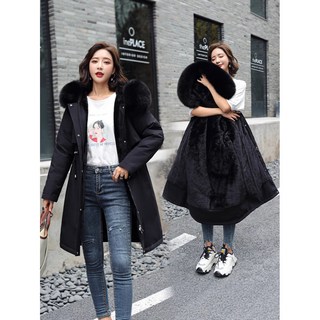 新品上架派剋服女鼕季2025年新款顯瘦羽絨棉服時尚百搭加絨厚皮毛一體外套