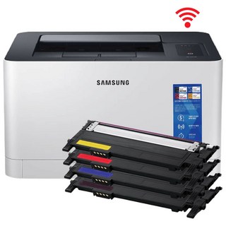 삼성전자 컬러 레이저 프린터 SL-C513W 호환 토너 드럼 포함 와이파이 무선출력 가정용 사무용