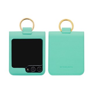 비유어산타 갤럭시 Z플립5 케이스 링 지갑 이태리원단 힌지보호 카드 수납 밀라노 센스