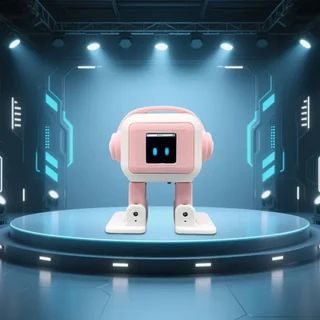 EMO 지능형 AI 로봇 | 음성 상호작용 춤추기 채팅 맞춤형 옵션 제공., 01 4XL 사이즈, 01 Pink and White